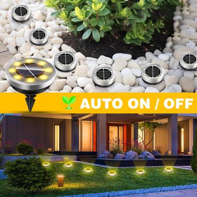 Lămpi de grădină cu energie solară, Iluminat subteran pentru alei pentru curte, Impermeabile, Lampă decorativă de peisaj pentru gazon, alee, curte, Iluminat exterior