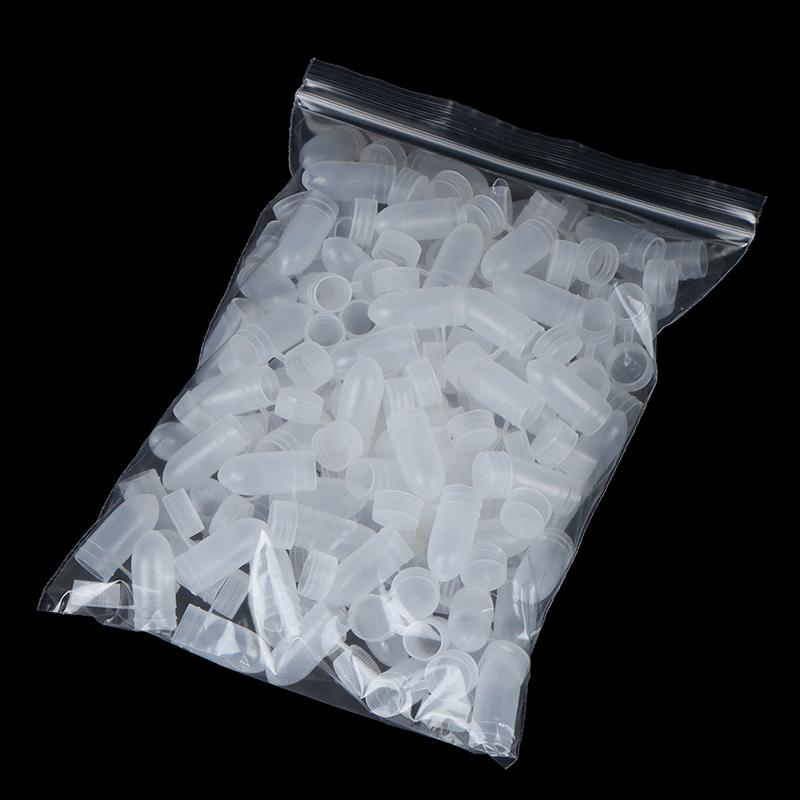 100Pcs Portable Flip Lid Transparent Capsule Storage Containers Pill Box