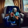 Blue Rugby Style Rv Customize Your Name Blanket Is Suitable For Rv Camping Traveling Rv Home Soft And Warm Rv Interior Blanket Suitable For Gifts To