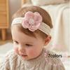 Pearl Flower Baby Headband Lace Elastic Hair Bands Soft Chiffon Flower for Newborn Infant Toddlers Baptism Accessory