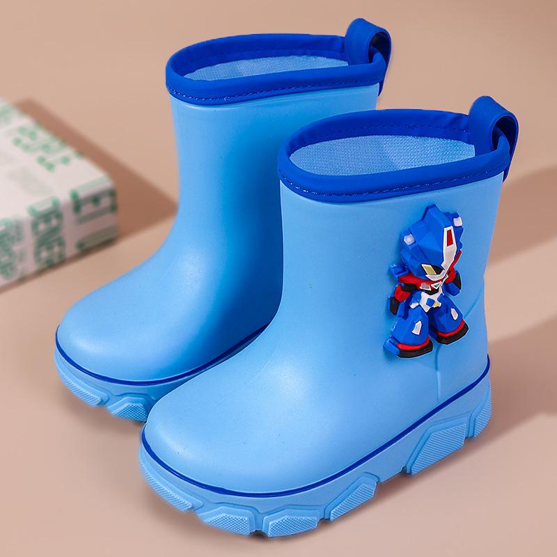 2025 pantofi de ploaie pentru copii, desene animate, rezistenți la uzură, călduroși din catifea și antiderapanți, pantofi de apă pentru școală, cizme de ploaie pentru copii mijlocii și mari