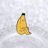 Unusual Sitting Banana Man Brooch Sturdy Alloy Pin To Showcase Your Playful Side