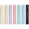 BAYTORY 7 Pcs Aluminum Rulers, Bulk Multicolor Ruler, Small 15cm & 6inch Metal Ruler for Students and Teachers (6inch & 15cm)