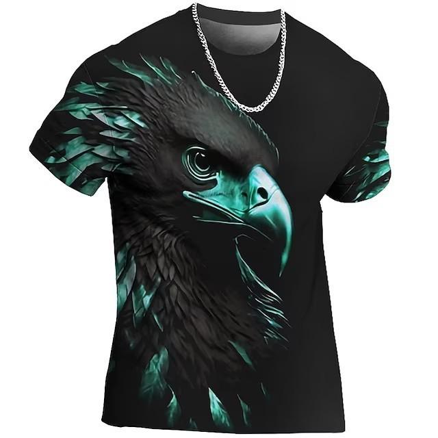 New Animal Beast Eagle Lion 3D Printed Summer Men's T-Shirt