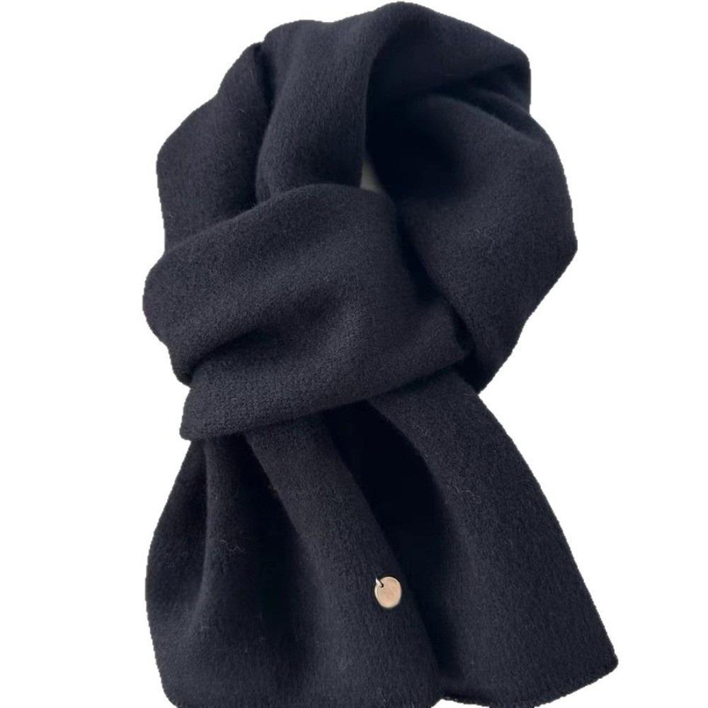 Solid Color Winter Scarf Windproof Knitted Scarf Fashion Warm Cashmere Scarves Women
