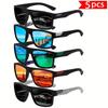 Xiaomi 5PCS Men's And Women's Fashion Glasses New Retro Trendy Glasses With Pc Lenses And Metal Hinges, Essential For The Festival 918