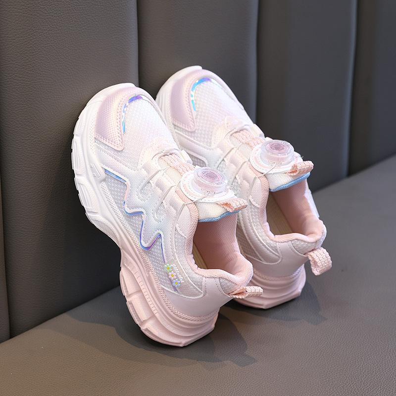 

All-purpose Shoes - New Style Running Shoes with Snap Buttons - Girls Soft Soled Shoes 26 розовый