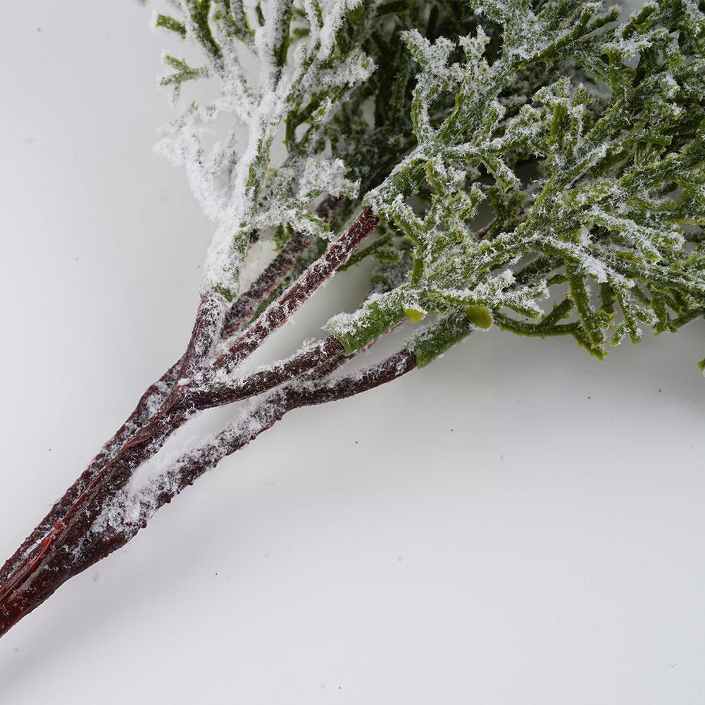 Artificial Fake Snow Frost Pine Branch   DIY Xmas Tree Party Ornament Home Christmas Decoration Supplies Gift Supplies