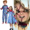 Halloween Chucky Costume For Kids With Polyester Fabric And Spooky Clown Design For Stage Performance