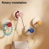 5Pcs Plastic Suction Cup Hooks No Drill Strong Suction Power Detachable Reusable Wall Hangers for Bathroom Kitchen Bedroom Storage Accessories
