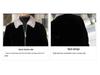 2024 Autumn/Winter Men's Thick Faux Mink Fur Coat with Full White Collar