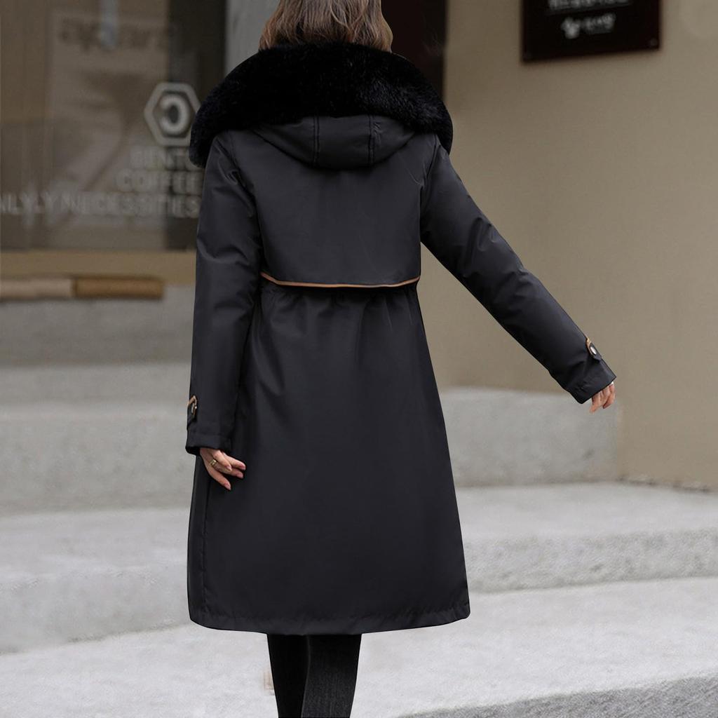 Women's Cotton Jacket, Extended Knee-length , Detachable , Winter Large Size Down Jacket