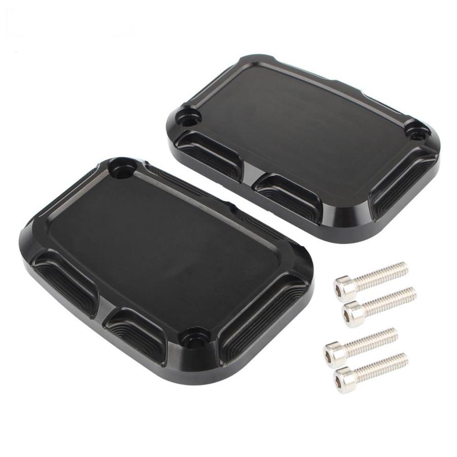 

Pair Motorcycle CNC Front Brake Master Cylinder Covers Left + Right Black