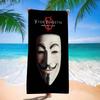 Science Fiction Film V For V-vendetta Anime Beach Swimming Towel Soft Absorbent Washcloth Children's Gifts For Kids Travel Gym