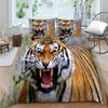 3D Tiger Printed Duvet Cover Set Home Bedclothes Unique Design Polyester King Queen Size Bed Sets