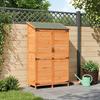 Garden Shed Brown 106.5 x 56 x 176 cm Solid Spruce Wood