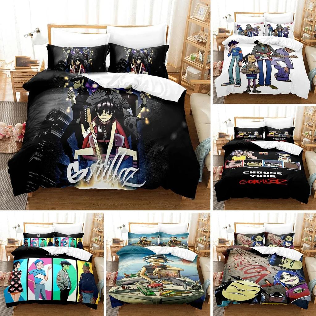 3D Printed Music Gorillaz Bedding Set Duvet Cover Bedroom Comforter Single Twin King Size Quilt Cover Home Textile