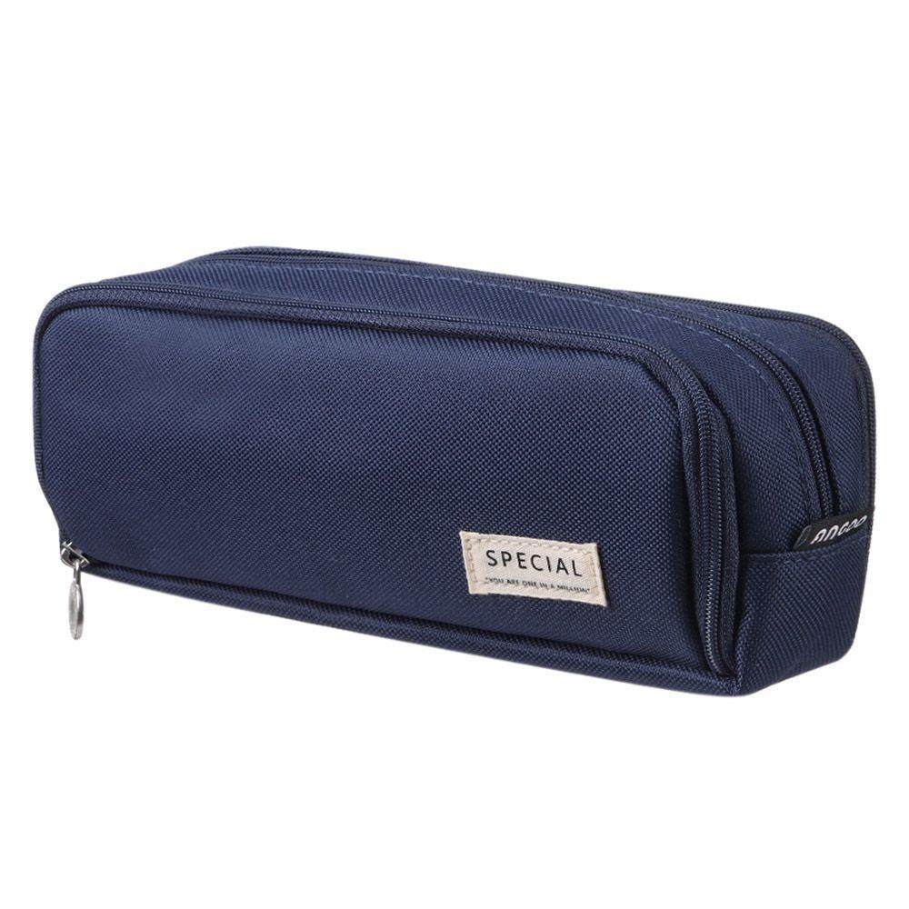 

Double Side Pen Bag Large Capacity Stationery Organizer New Stationery Bag School темно-синього кольору