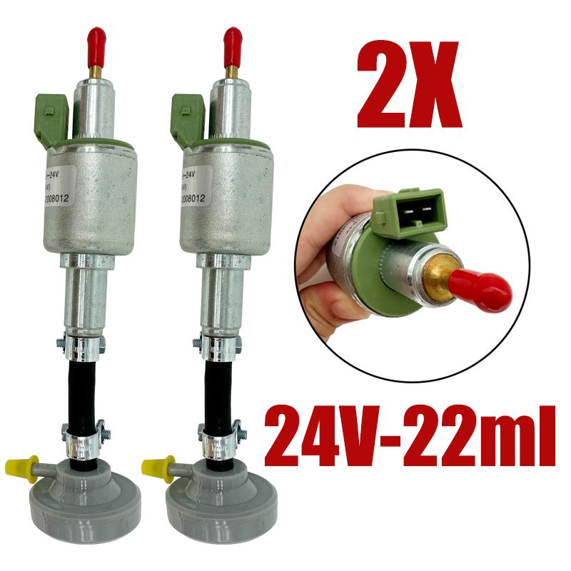 2X 12V/24V Car Air Diesel Parking Heater Truck Oil Fuel Pump Pulse Meter Pump For Webasto Eberspacher 2KW 5KW 8KW W/ Damper