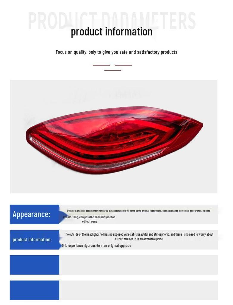 Porsche Panamera OEM-Style LED Taillight Assembly (2014-2016 Models)