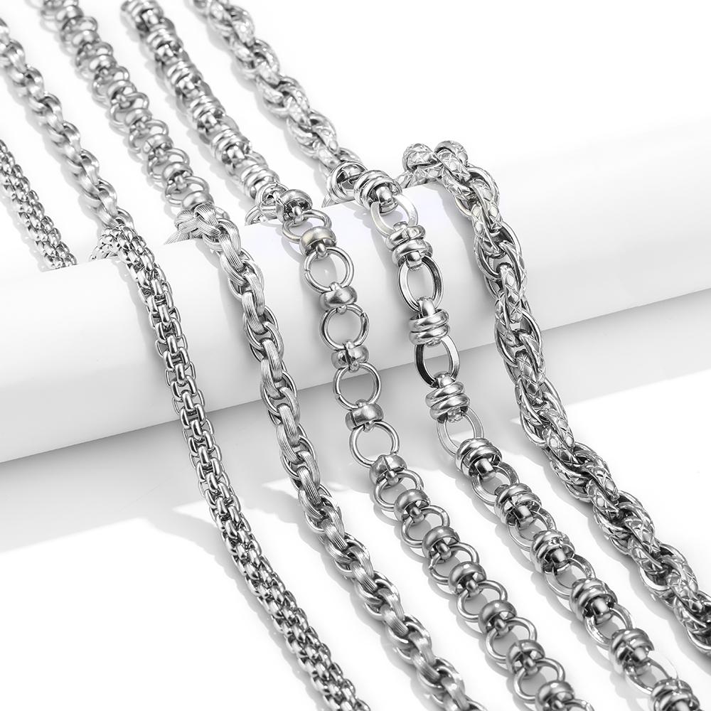 1 Meter Stainless Steel 304 Chunky Knot Big Chains DIY Jewelry Making Accessories Hip Hop Necklaces Findings Bracelets Supplies