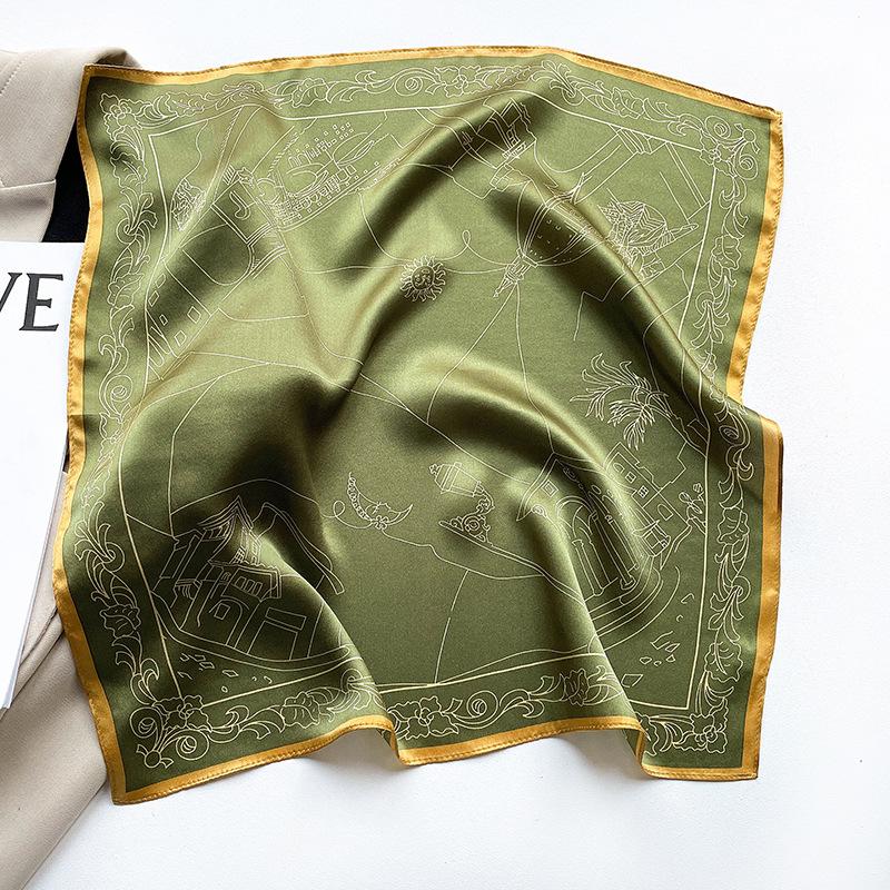 1116 New Autumn and Winter Mulberry Silk Warm Scarf Women's Dual-Use Decorative Scarf Silk Silk Scarf Shawl