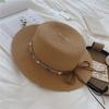 New original ethnic style straw hat women's spring and summer beach outing sun hat retro straw woven sun protection hat