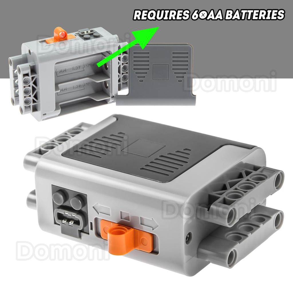 15-Piece Power Functions Motor Set with 8293-M Motor Box Switch Light Cable Compatible with Majoy Brands Technical Building Toys