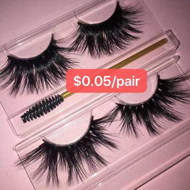 100% Real Mink Free Custom Sample 3d Mink Lashes Eyelashes Vendor Cruelty Lashes