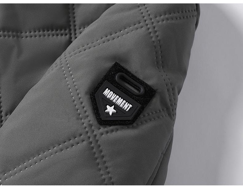 2025 Men's Winter Jacket: Fleece Lined, Thickened Cotton, New Warm Style, Casual Hooded Stand Collar.