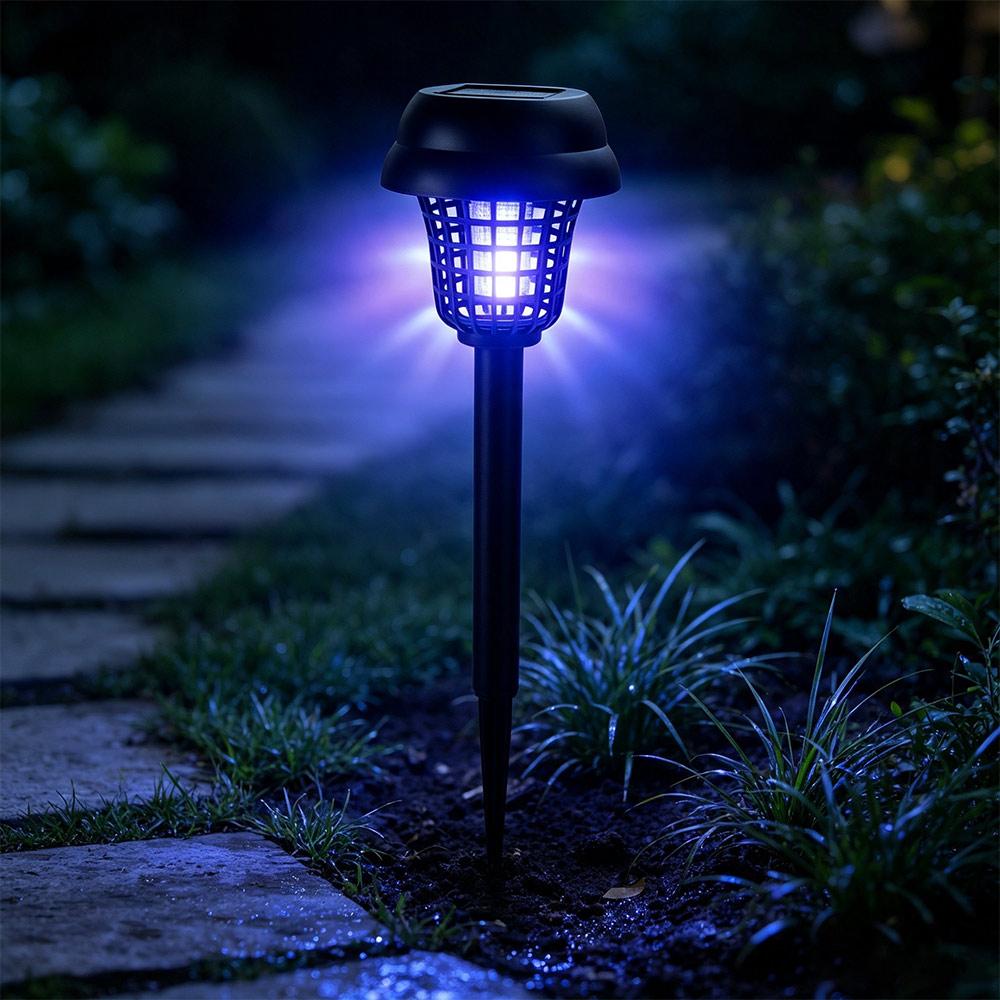 Waterproof Insect Lawn Light Solar Powered Solar Bug Zapper Mosquito Trap Lamps Outdoor