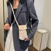 Elegant Woman Phone Pouch Weaving Crossbody Bucket Bag Casual Woven Beach Bag  Beach