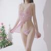 Sexy nightgown women's hot high slit seduction suspenders irregular skirt deep V sequined skirt