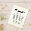 TAEDIN Mindset Motivational Definition Poster Hanger Frame, Pirational Wooden Canvas Artwork Mental Health Print Hanging Sign, Positive Quotes for