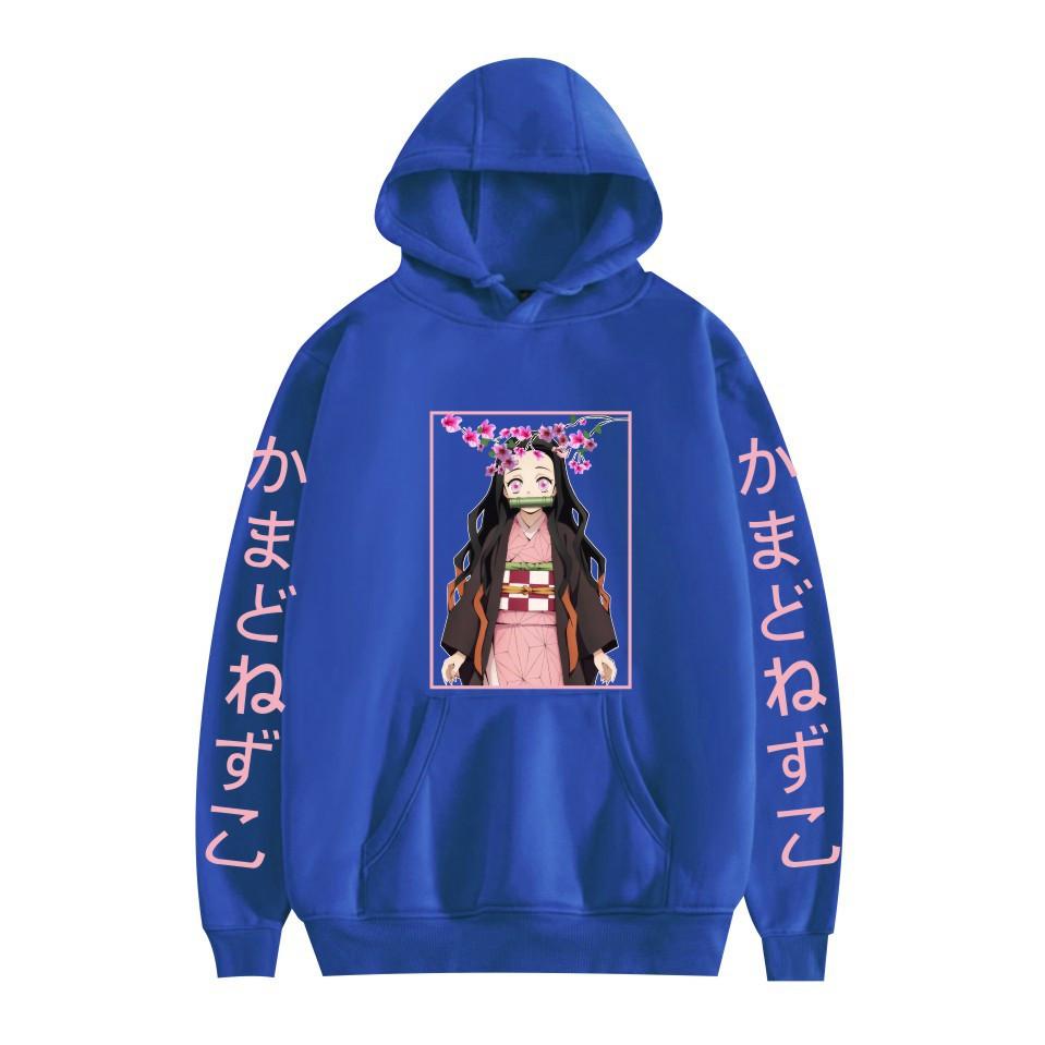 Japan Anime Kawaii Demon Slayer Kamado Nezuko Manga Mikiny Mikiny Topy Pulóvre Streetwear Unisex kreslená mikina