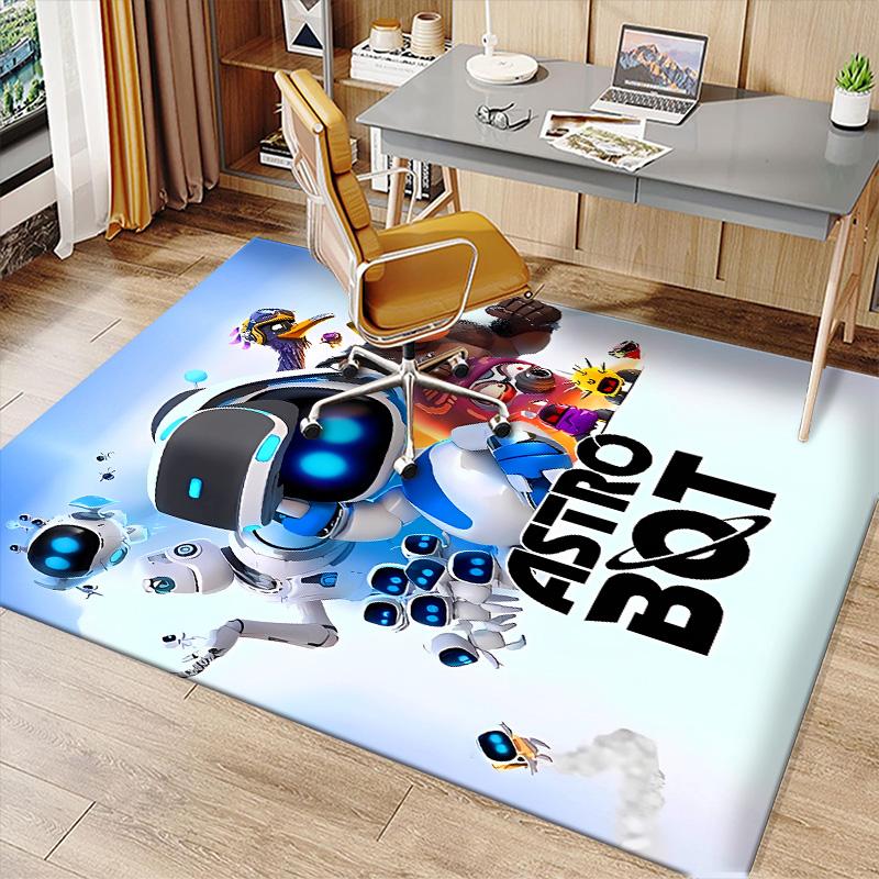 Astro Bot3 Bedruckter Saugfähiger Waschbarer Teppich, Rutschfeste Badezimmerteppiche, Küchenteppiche, Yogamatte, Eingangsbereich Wohnzimmer, Camping-Picknickteppiche