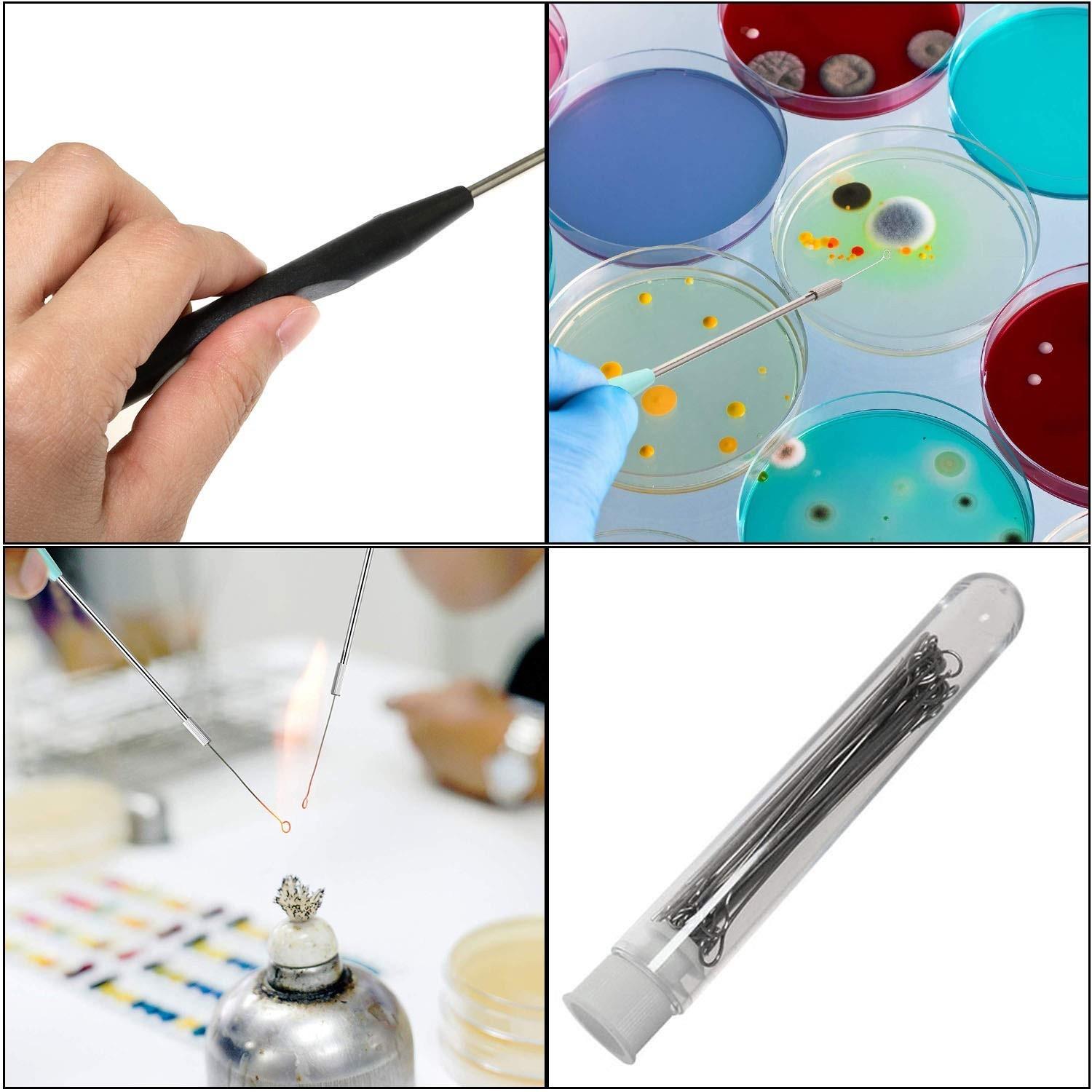 

Петля для инокуляции + 50 нихромовых колец для лабораторной культуры микологии мицелиевый агар пластина