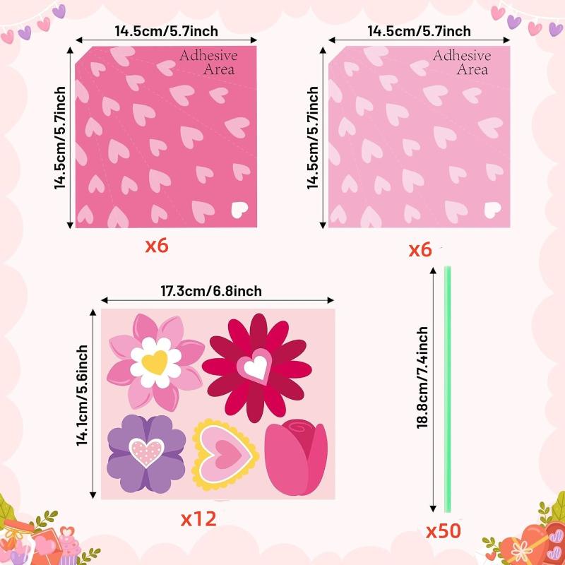 DIY Blumenstrauß Bastelset 6 12 Stück Handgemachtes Kartenset für Lehrertag Muttertag Geburtstagsfeiern
