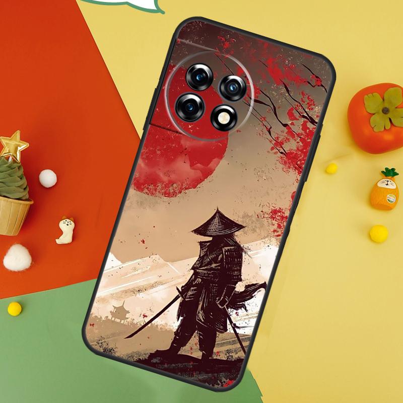 Japan Ninja Samurai Red Sun Case For OnePlus Nord 5 CE 2 3 4 Lite N20 N30 OnePlus 15 13 12 11 10 10T 12R 13T 13R Cover