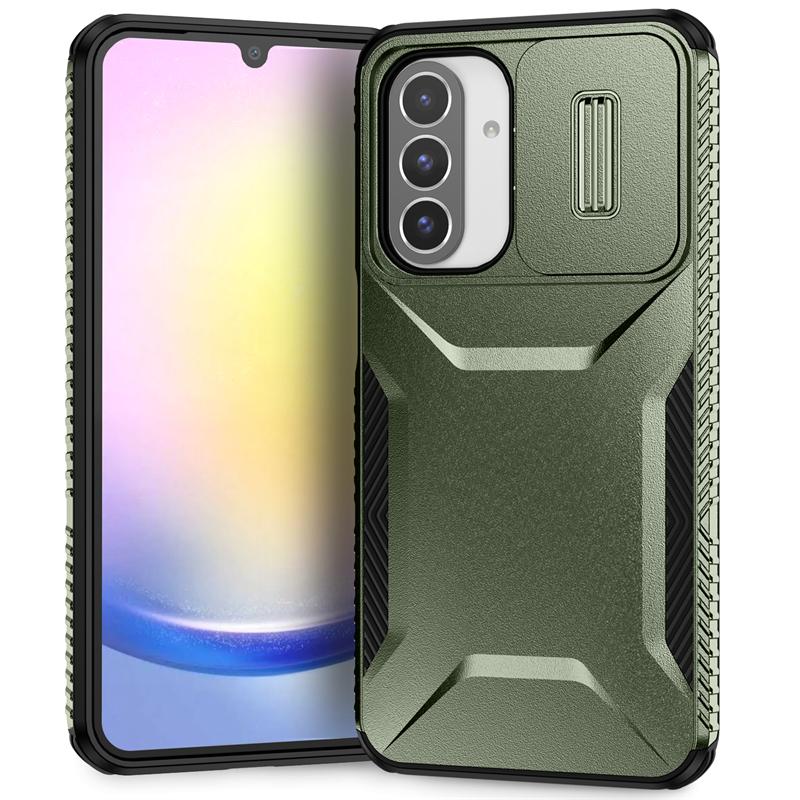Coque Blindée Hybride Résistante aux Chocs Pour Samsung Galaxy A14 A34 A54 A15 A25 A35 A55 A16 A26 A36 A56 A37 A57 Fenêtre Coulissante Push Cover Arrière
