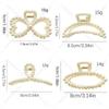 New Fashion Exquisite Medium Small Pearl Geometric Hairpin Hair Crab Hair Claw Women Girl Hair Accessori Headwear accessory