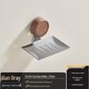 Meilade Wall-Mounted No-Drill Soap Dish Holder with Draining Black Walnut Storage Rack