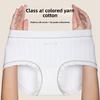 Ladies Spring and Autumn High Elastic Cotton Antibacterial Extended Crotch No Mark Middle Waist Triangle Briefs