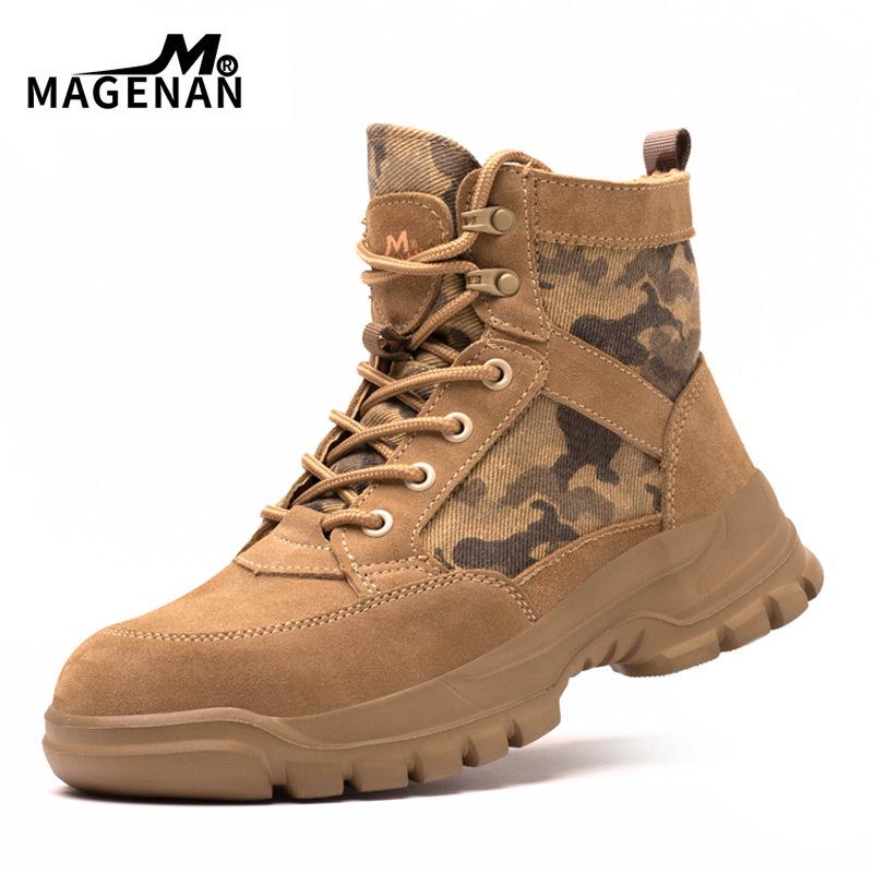 

Men s Steel Toe Work Boots: Wear-Resistant, Anti-Smash, Anti-Puncture, Lightweight, Breathable, High-Top Safety Shoes. size 38