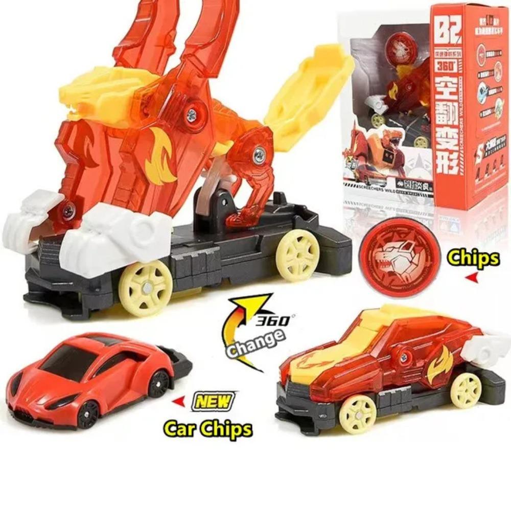 

Screechers Wild Deformation Car Quantum Team Action Figure Robot Kid Toy Burst Transformation Beast Capture Chip Birthday Gift Nobox