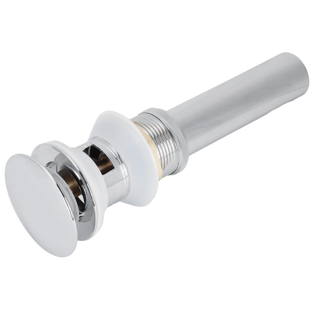 Bathroom Sink Drain Electroplating Popup Wash Basin Drainer Stopper NonOverflow(Popup with Hole )