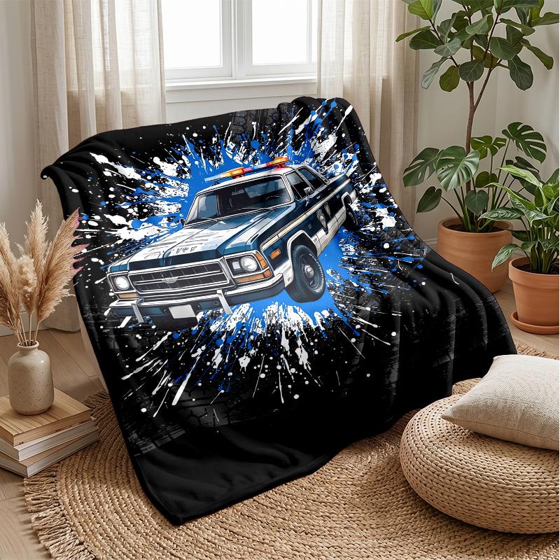 Raging Monster Trucks Theme Blanket Lightweight Warm Flannel Blanket Decorative Throw Blanket for Home Decoration