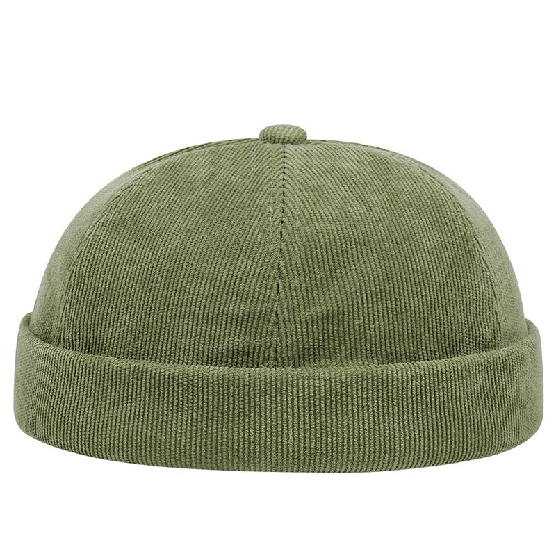 Spring And Summer New Casual Landlord Hat Street Melon Skin Tide Hats Without Brim Retro Hip Hop Cap Men And Women Universal Cap