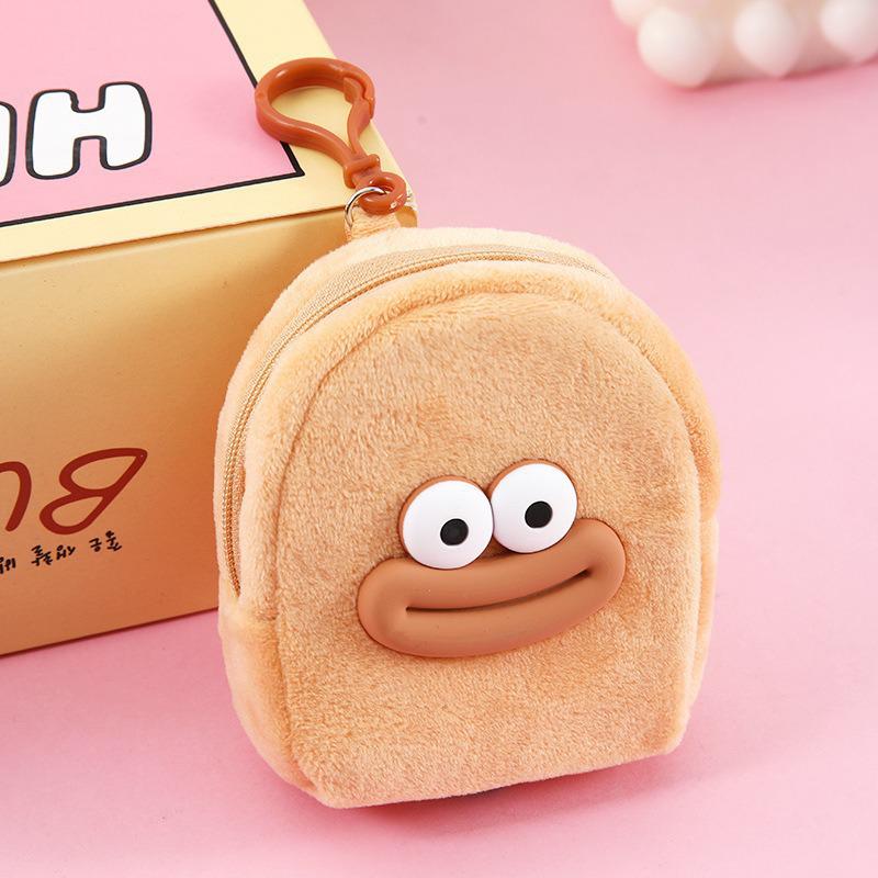 Cartoon Doll Plush Coin Purse: Custom Cute Mini Earphone & Storage Bag for Students and Children