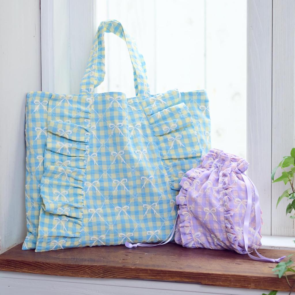 KIYOHARA Trend Colorful Check Ribbon 130cm Wide x 50cm Fabric, Embroidery, Cut, Pink, TF-89C